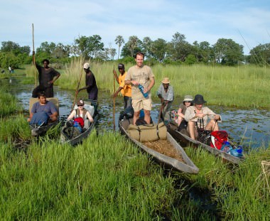 kano safari in de Okavango Delta in Botswana tijdens Game Tracker tour via Scenic Travel - Zoetermeer