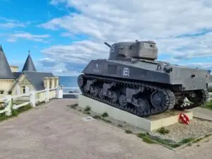 Normandie tank nabij invasiestranden